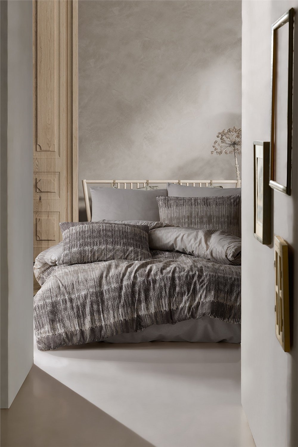 Ranforce Çift Kişilik Nevresim Takımı - Loft Kahve
