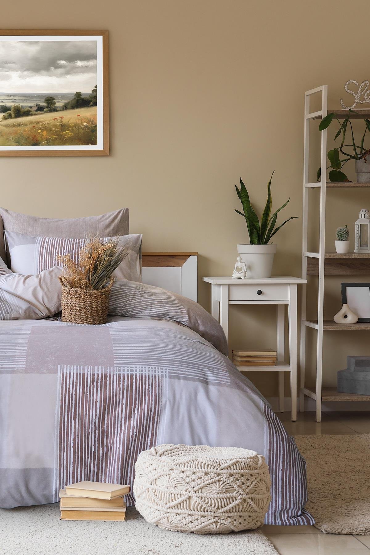 Ranforce Tek Kişilik Nevresim Takımı - Latte