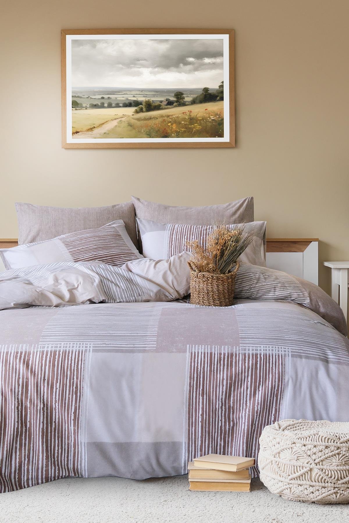 Ranforce Tek Kişilik Nevresim Takımı - Latte