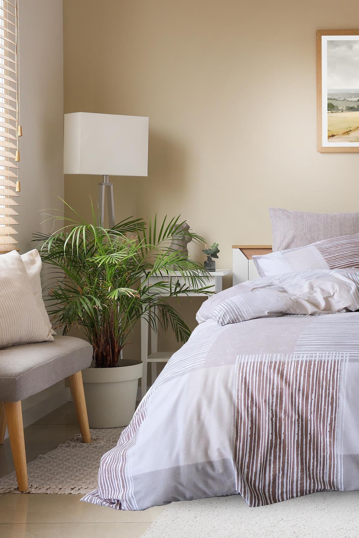 Ranforce Tek Kişilik Nevresim Takımı - Latte