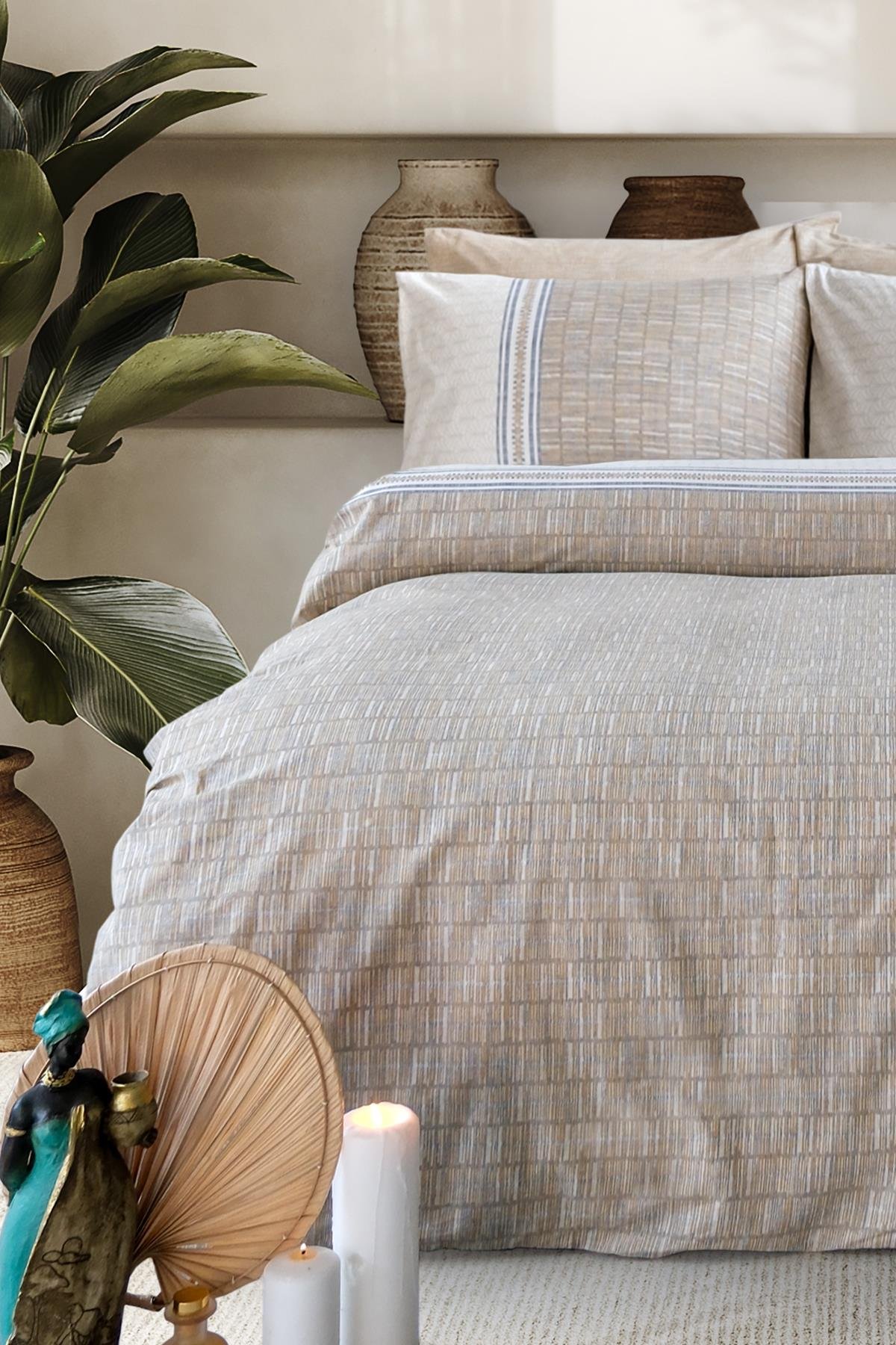 Ranforce Tek Kişilik Nevresim Takımı - Milet Bej