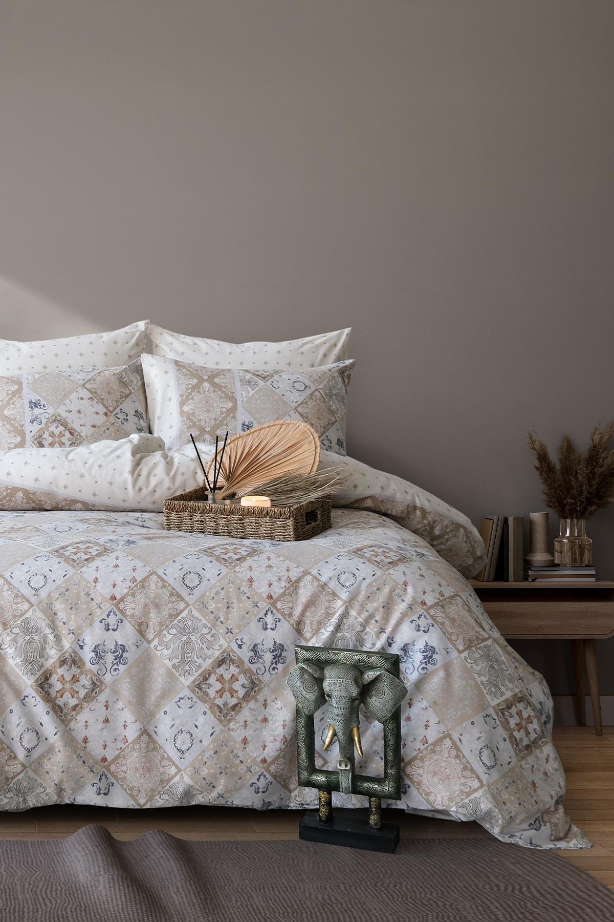 Ranforce Tek Kişilik Nevresim Takımı - Sonya Bej