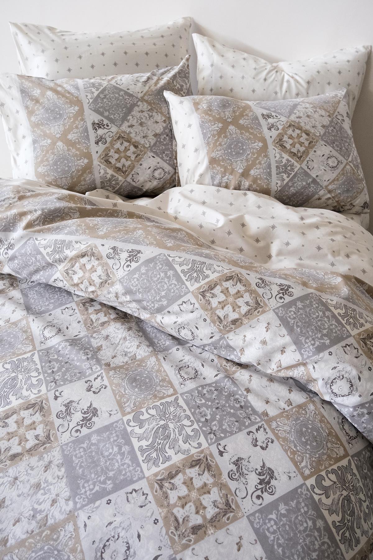 Ranforce Tek Kişilik Nevresim Takımı - Sonya Gri