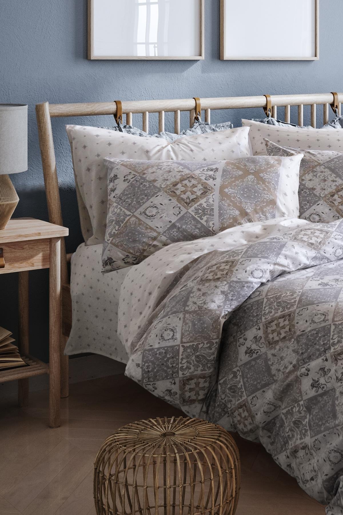 Ranforce Tek Kişilik Nevresim Takımı - Sonya Gri