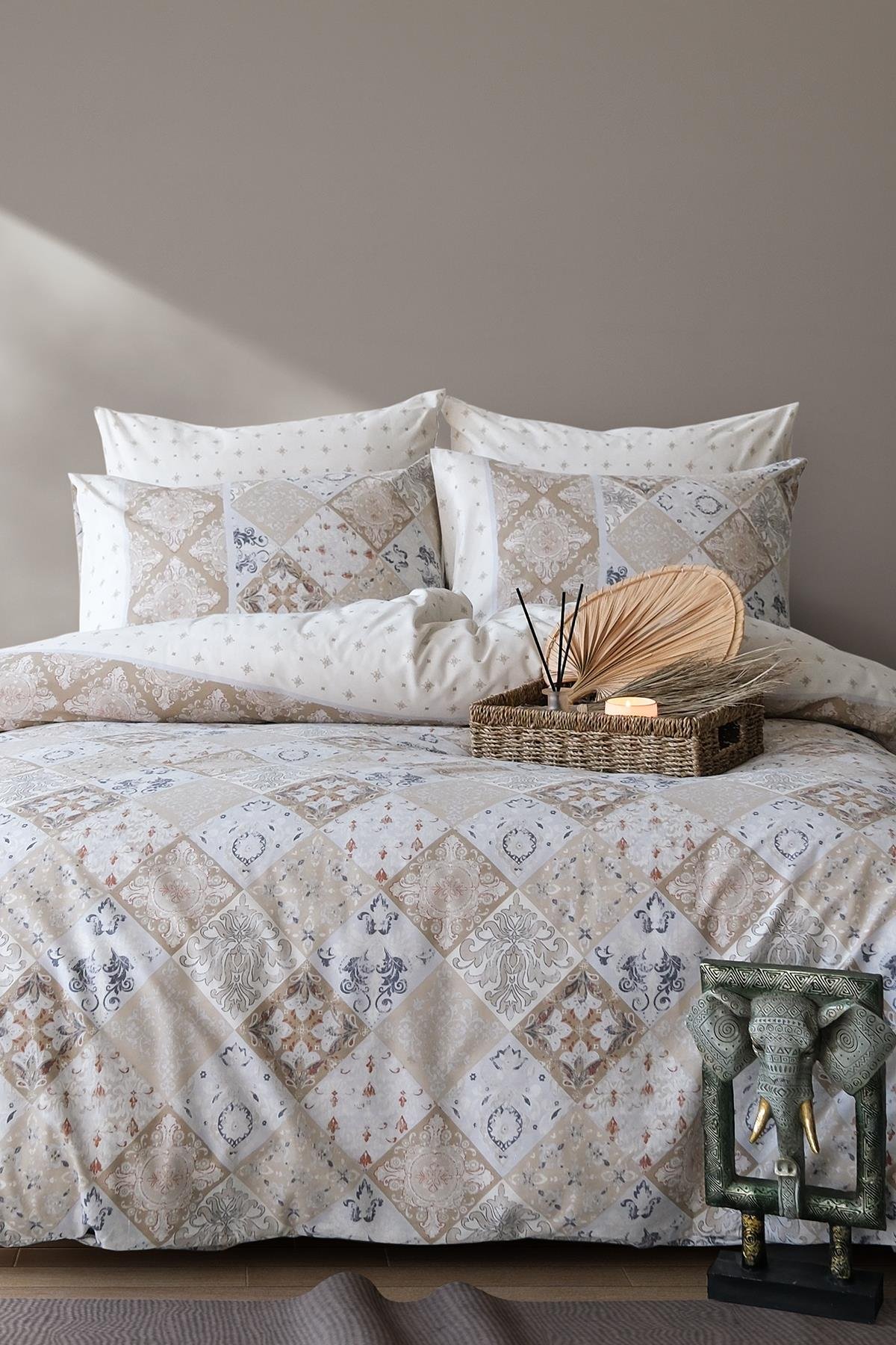 Ranforce Tek Kişilik Nevresim Takımı - Sonya Bej