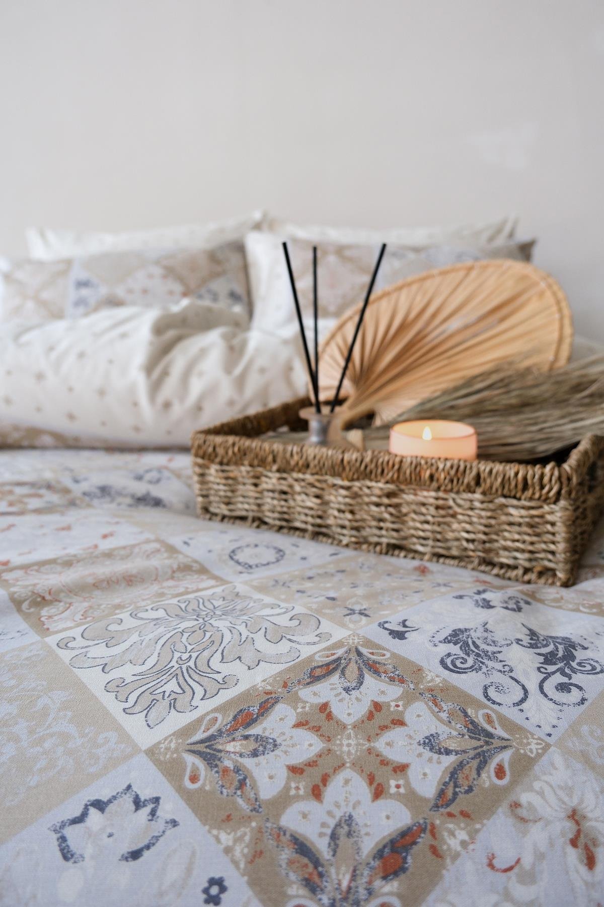 Ranforce Tek Kişilik Nevresim Takımı - Sonya Bej