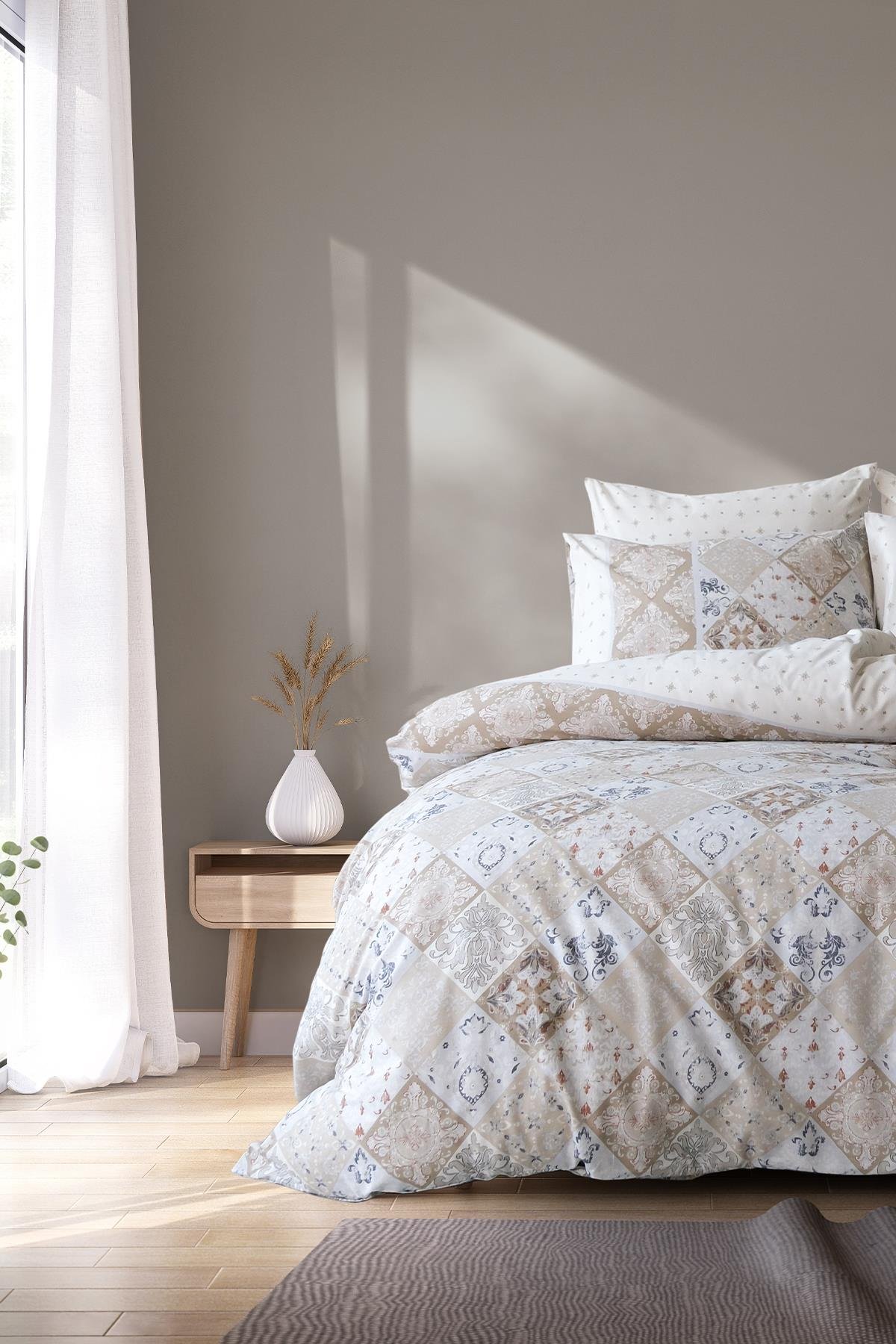 Ranforce Tek Kişilik Nevresim Takımı - Sonya Bej