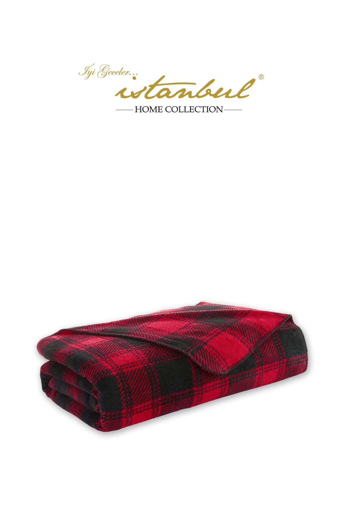 Ruby Tek Kişilik Pamuk Battaniye Kırmızı