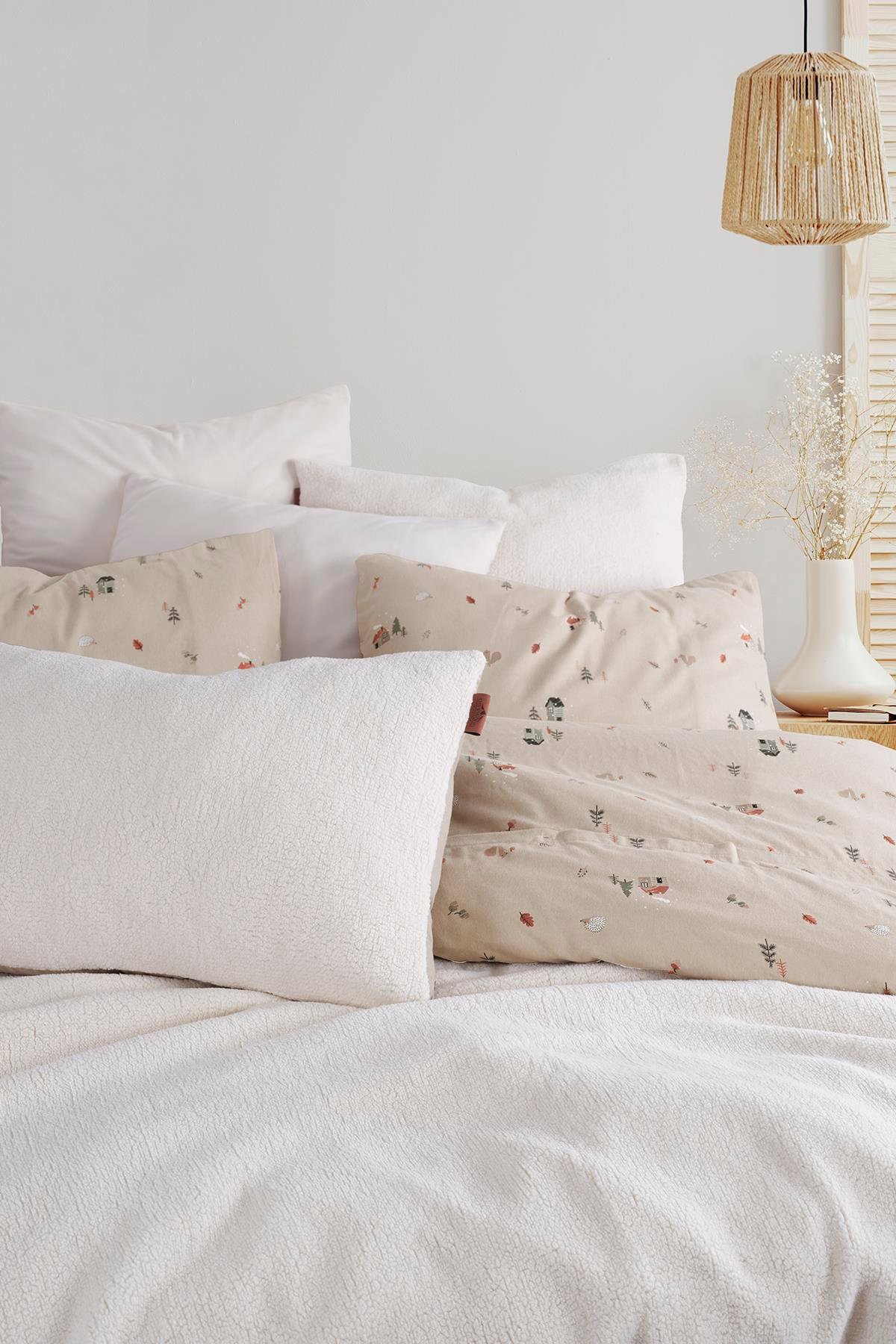 Sherwood Çift Kişilik Yatak Örtüsü Seti Ekru