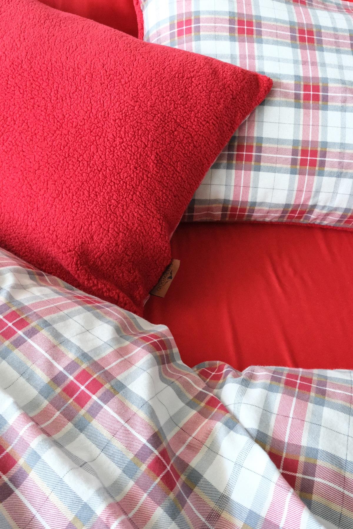 Sherwood Cozy Kırmızı Tek Kişilik Yatak Örtüsü Seti Kırmızı