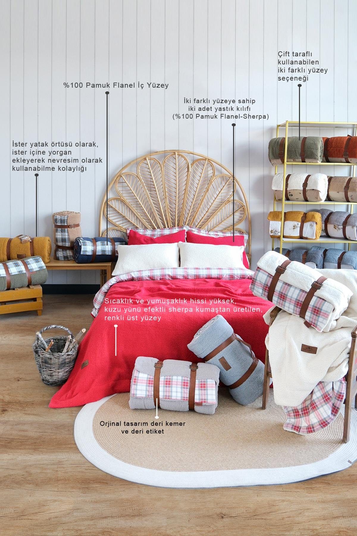 Sherwood Cozy Yeşil Tek Kişilik Yatak Örtüsü Seti Zerdeçal