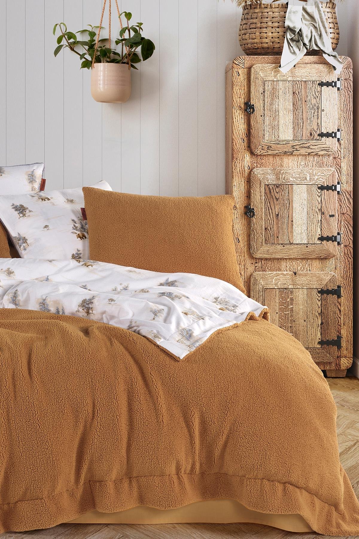 Sherwood Snowy Tek Kişilik Yatak Örtüsü Seti Zerdeçal