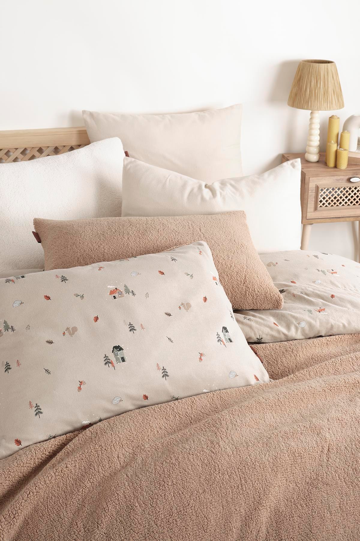 Sherwood Tek Kişilik Yatak Örtüsü Seti Cappuccino