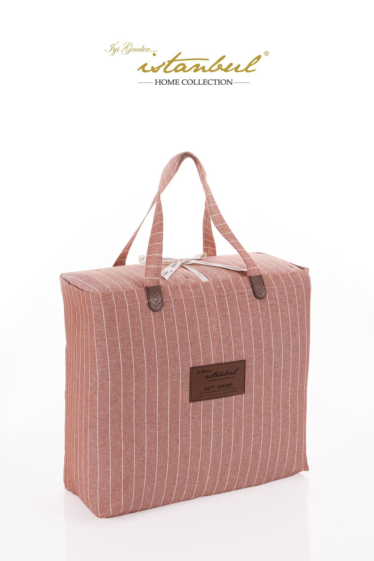 Soft Dreams  Çift Kişilik Natural Yatak Örtü Seti Kiremit