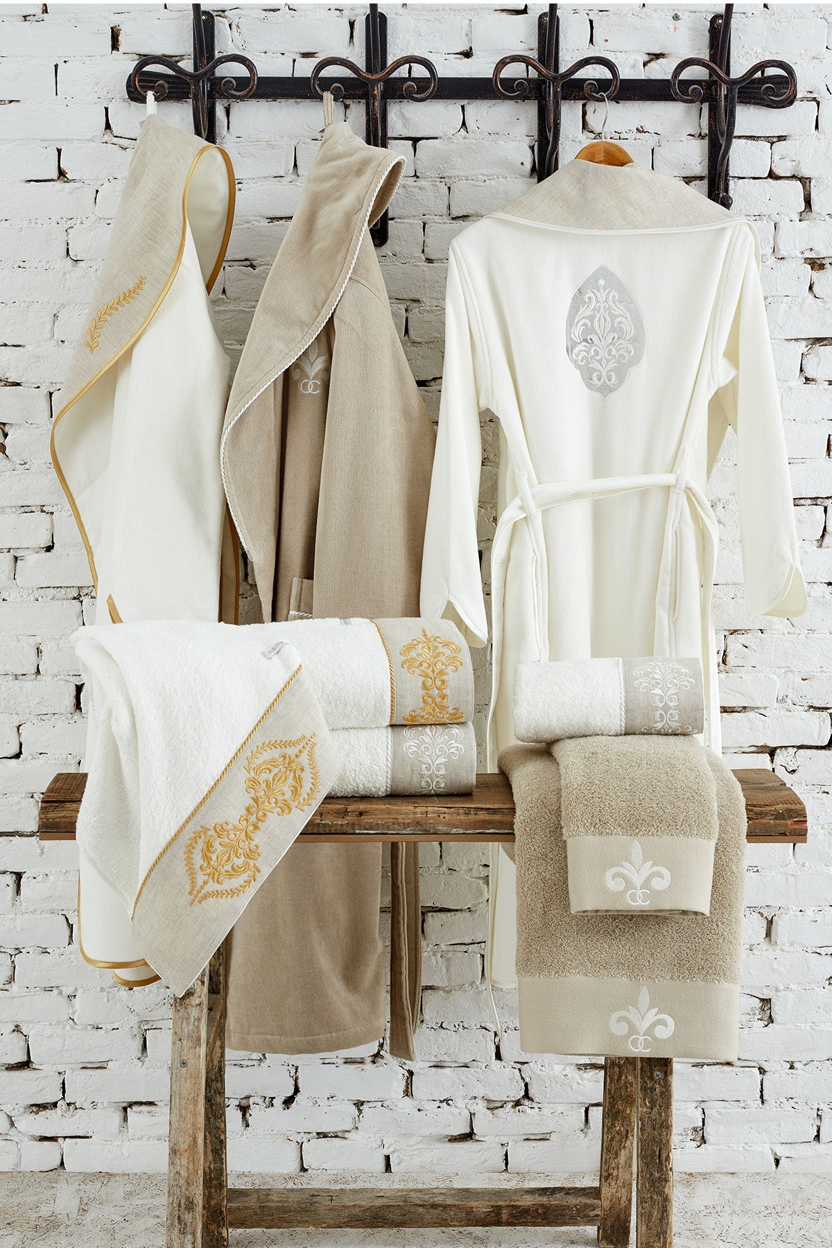 %100 Org. Bornoz Hanzade Kadın Gümüş M