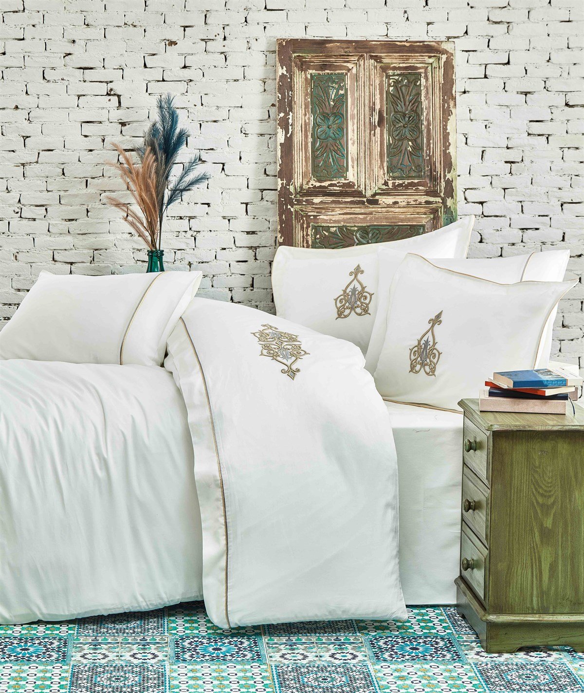 Alya Çift Kişilik Double Duvet Set 200X220 Krem