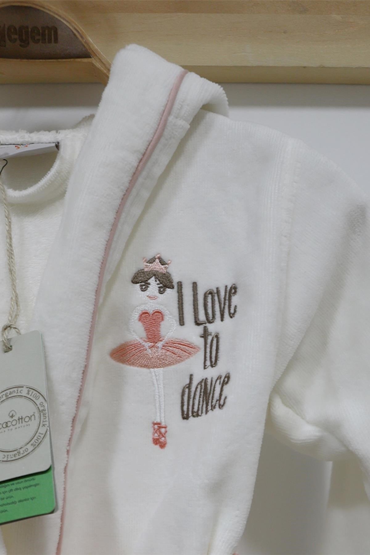 Balerin Çocuk Bornozu Krem 3/4 Yaş