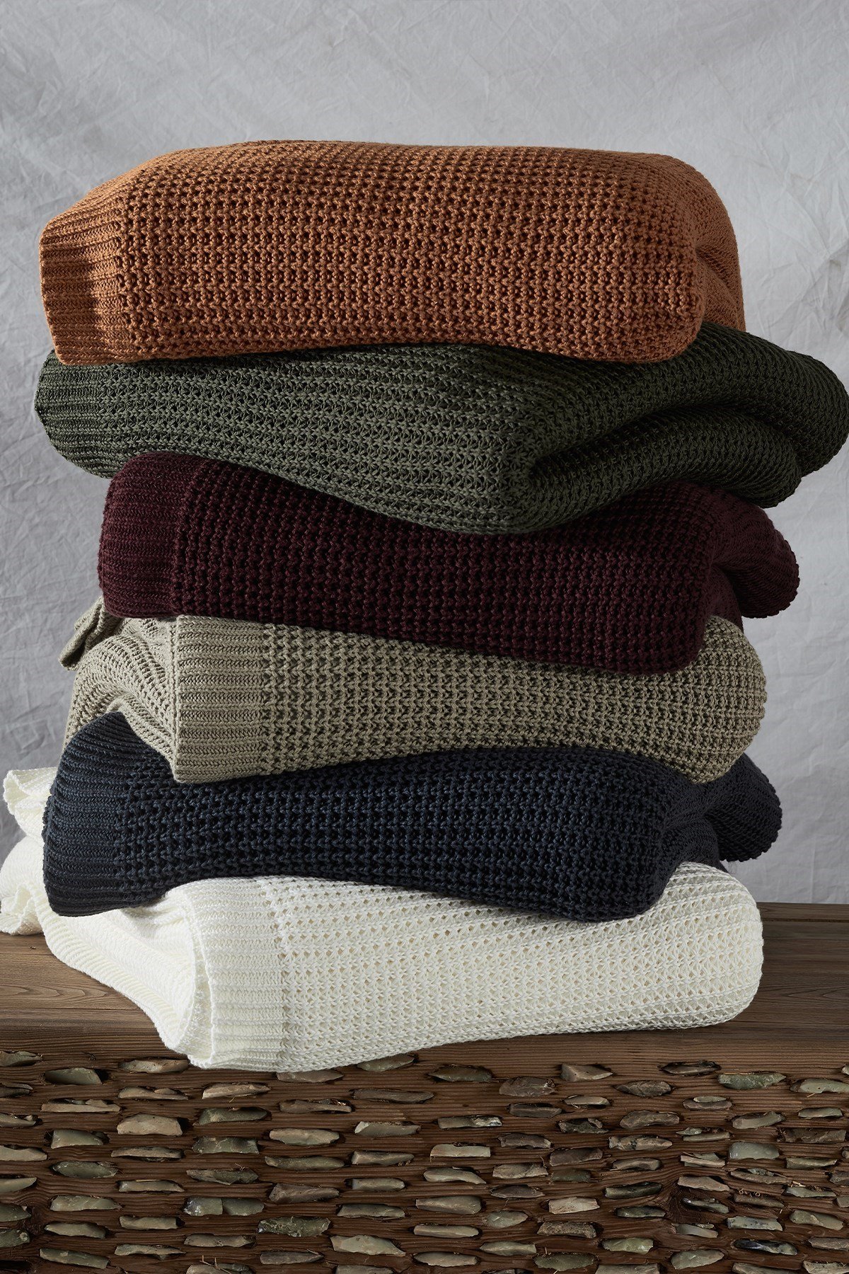 Ecocotton Alina Triko Battaniye Krem Çift Kişilik 200*220