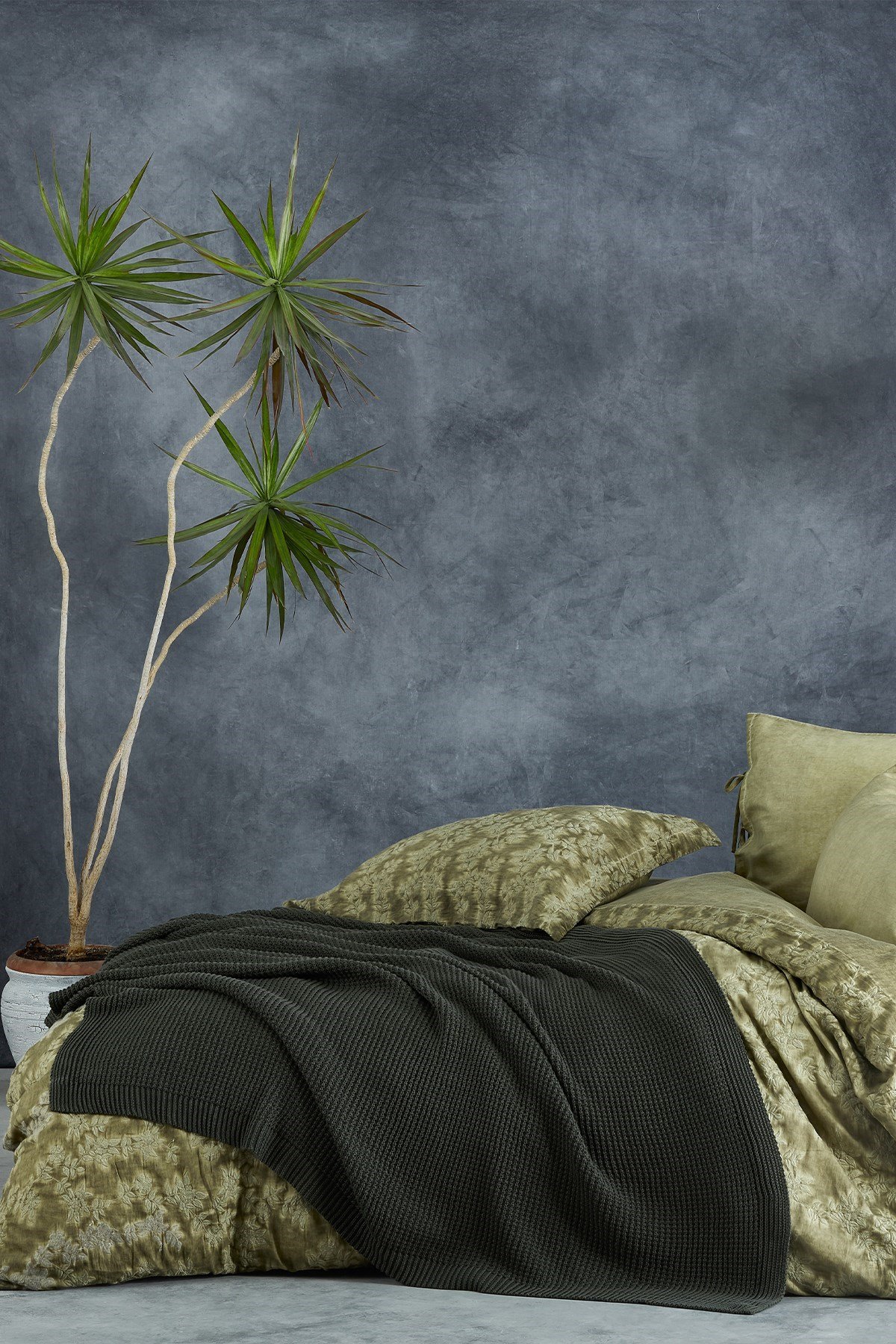 Ecocotton Alina Triko Battaniye Yeşil Çift Kişilik 200*220