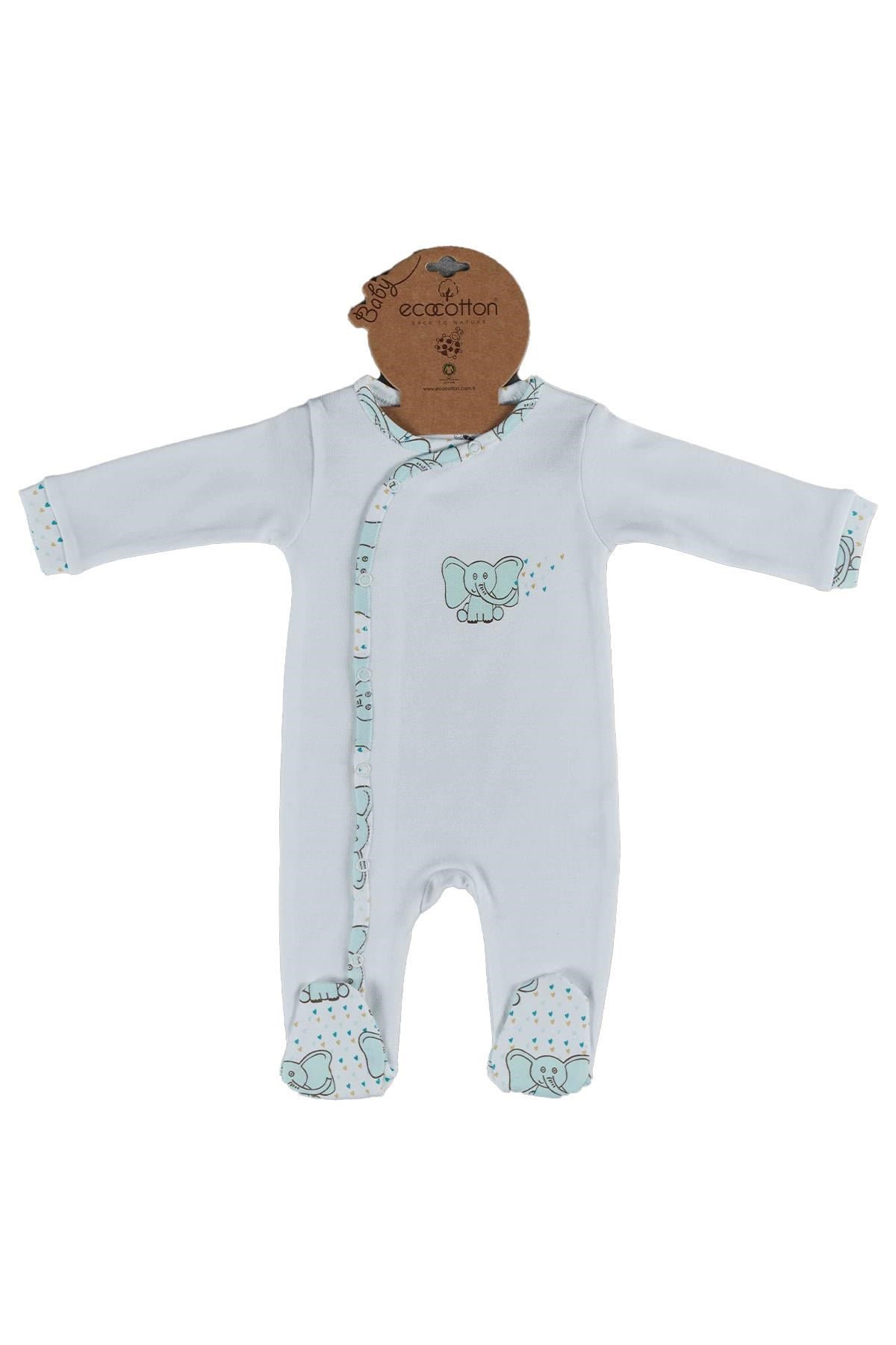 Ecocotton Borneo Tulum Baskısız Beyaz 3-6 Ay