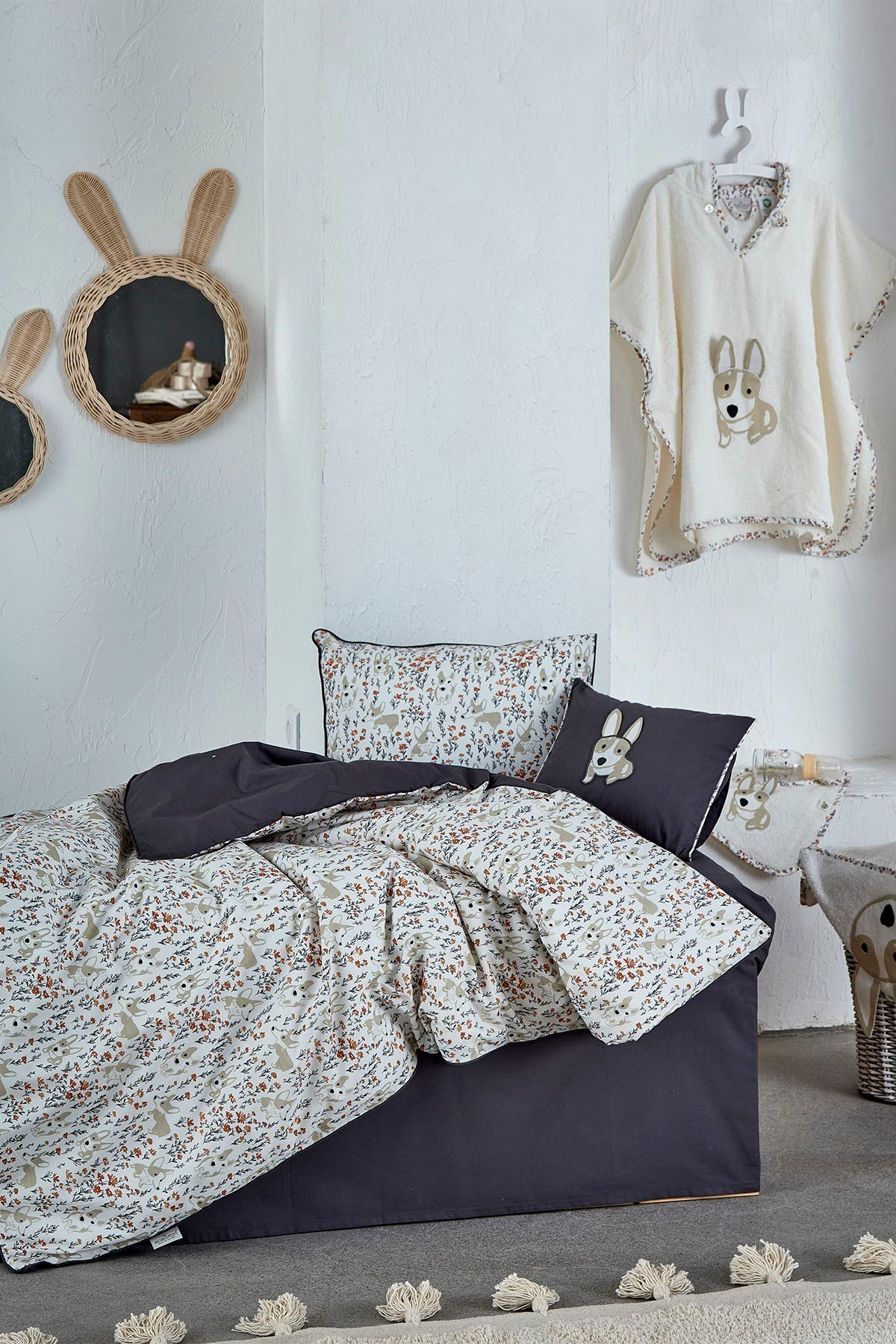 Ecocotton Dogi Bebek Nevresim Seti Baskılı 100*150