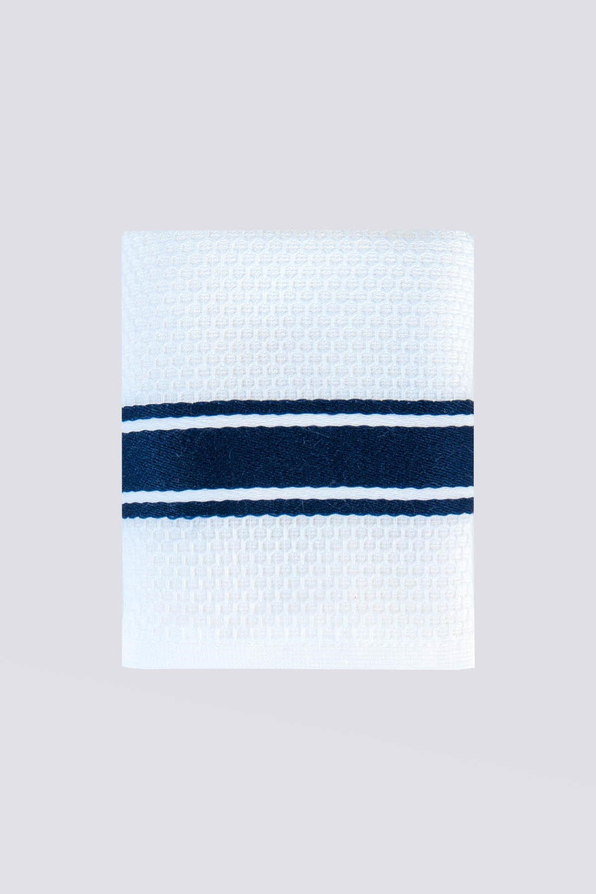 Ecocotton Elvin Yılbaşı Temalı 2 li Kurulama Havlusu %100 Pamuklu Özel Dokuma Nakışlı Lacivert-Krem 40X60 Cm