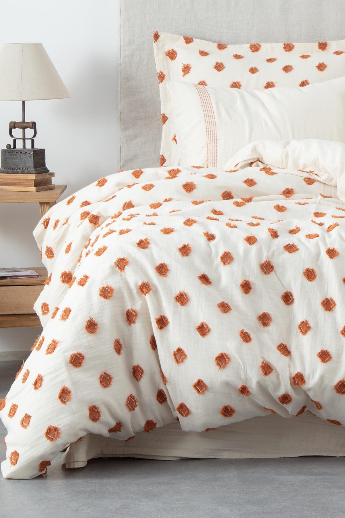Ecocotton İmre Çift Kişilik Nevresim Takımı %100 Organik Pamuk Müslin Terra 200x220 Cm