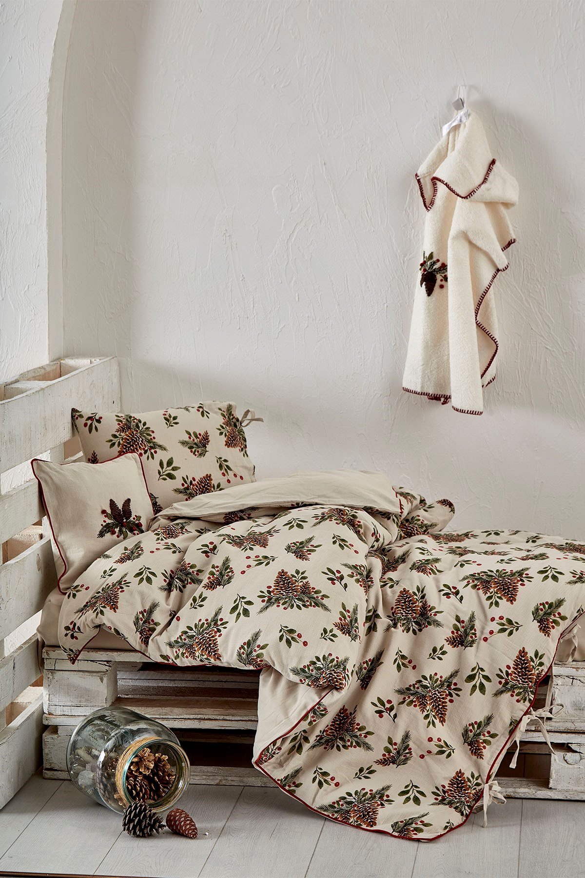 Ecocotton Laden Bebek Nevresim Seti Baskılı 100*150