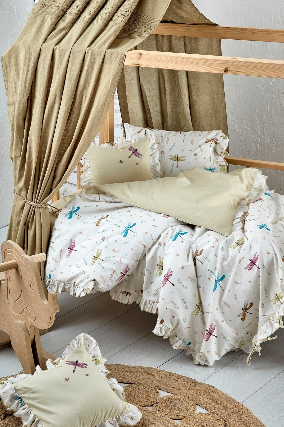 Ecocotton Nina Bebek Nevresim Seti Baskılı 100*150