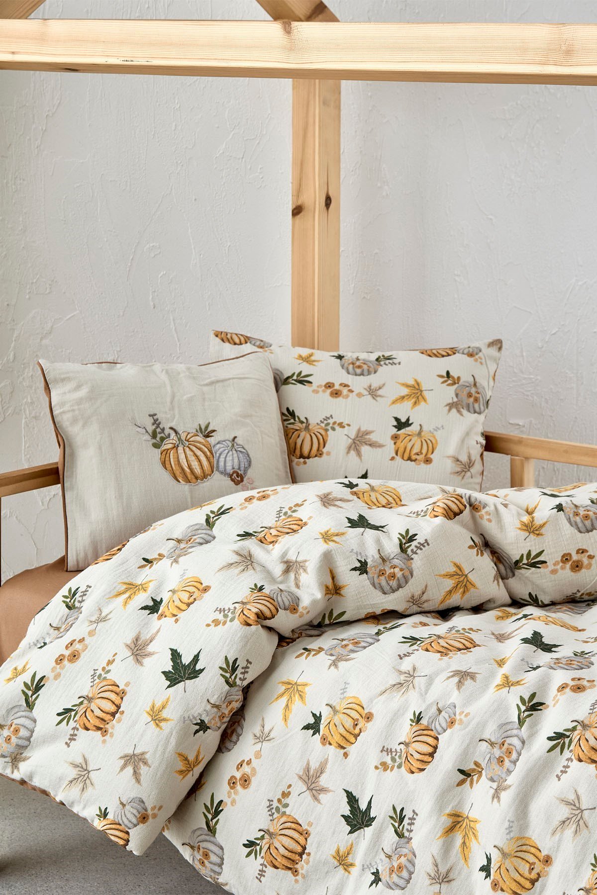 Ecocotton Pumpkin Bebek Nevresim Seti Baskılı 100*150