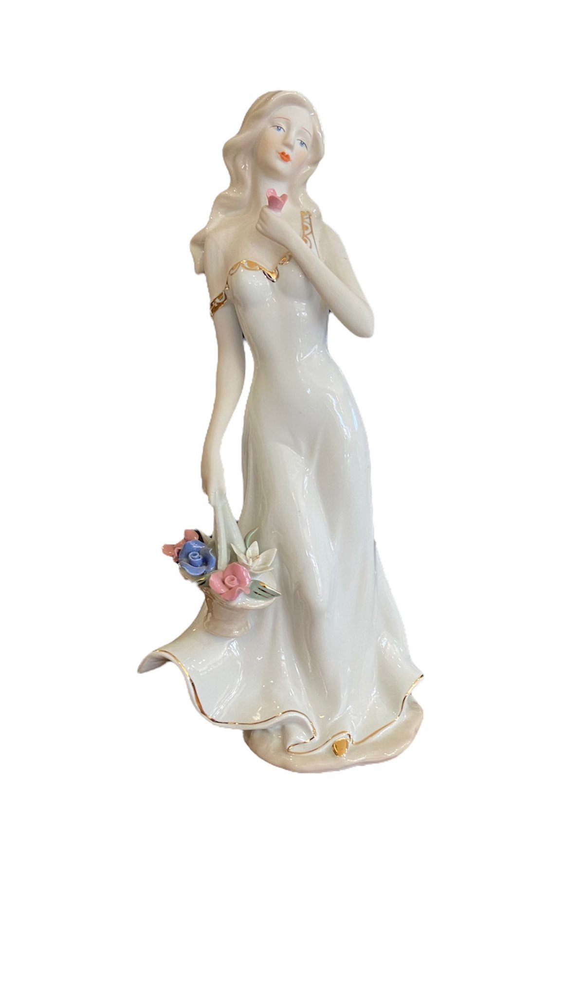 Esmer Gül Sepeti Taşıyan Kız Biblosu 21*7 Cm