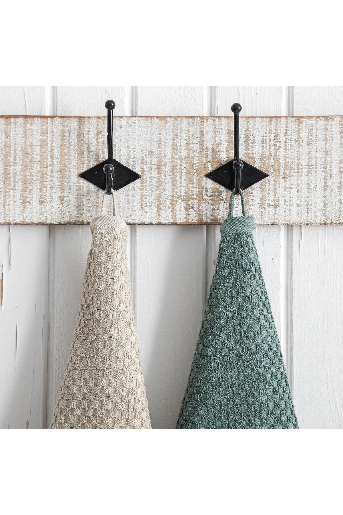 Green Black Parla 2'li Mutfak Havlusu Bej-Yeşil