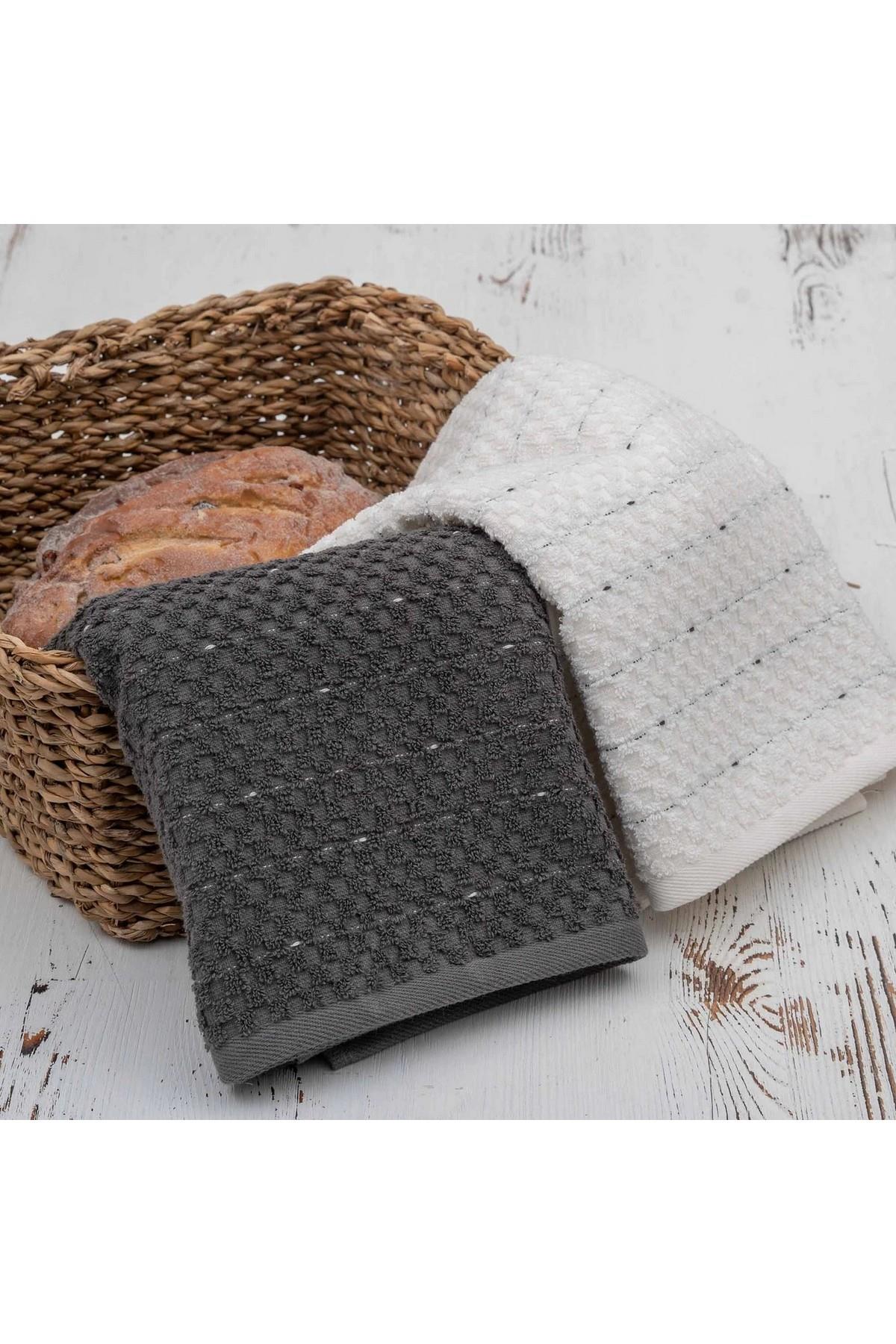 Green Black Parla 2'li Mutfak Havlusu Krem-Antrasit