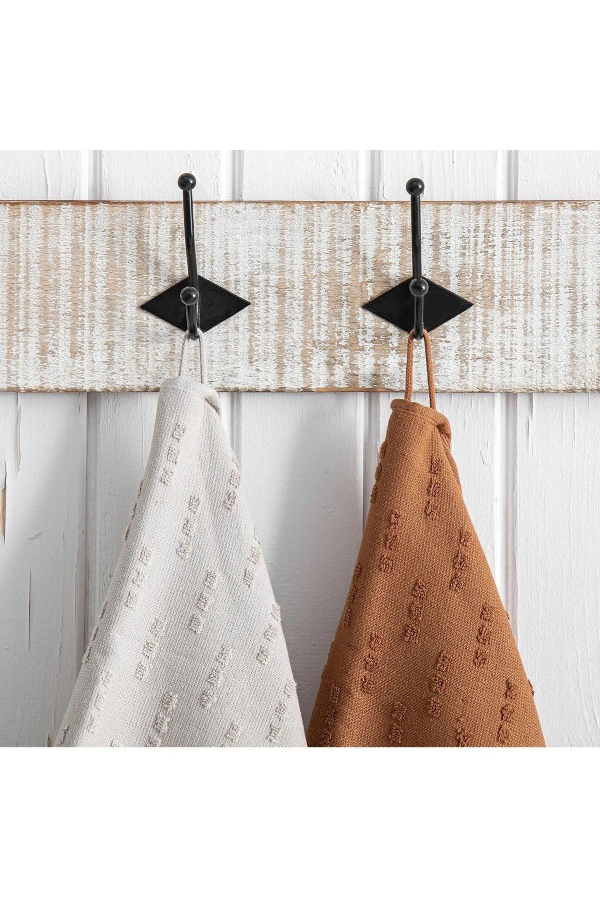 Green Black Pera 2'li Mutfak Havlusu Bej-Terra