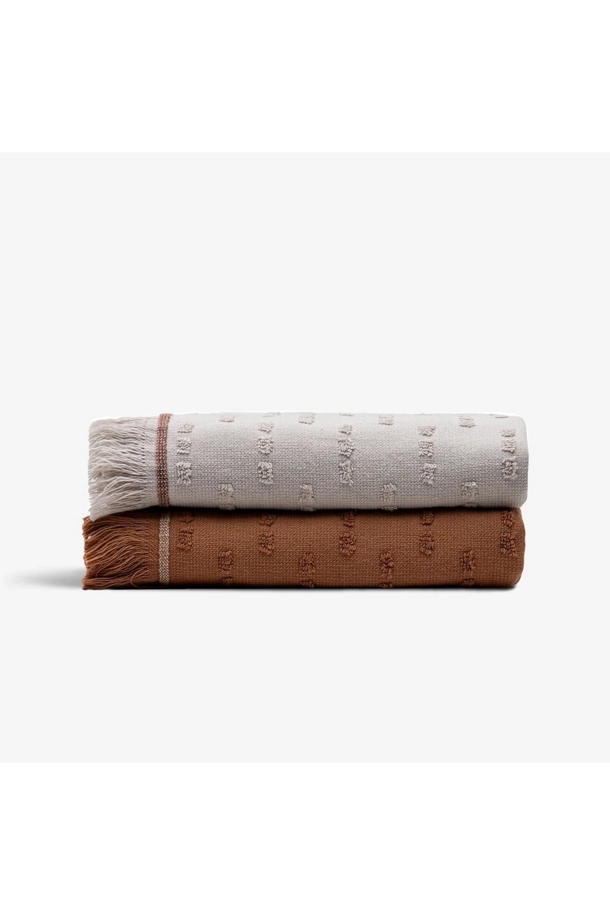 Green Black Pera 2'li Mutfak Havlusu Bej-Terra