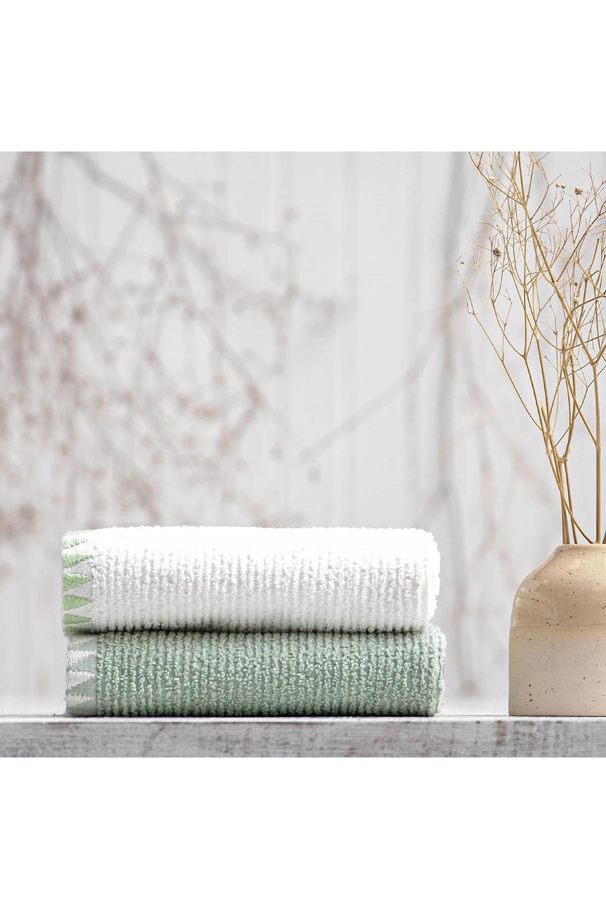 Green Black Vera 2'li Mutfak Havlusu Krem-Mint