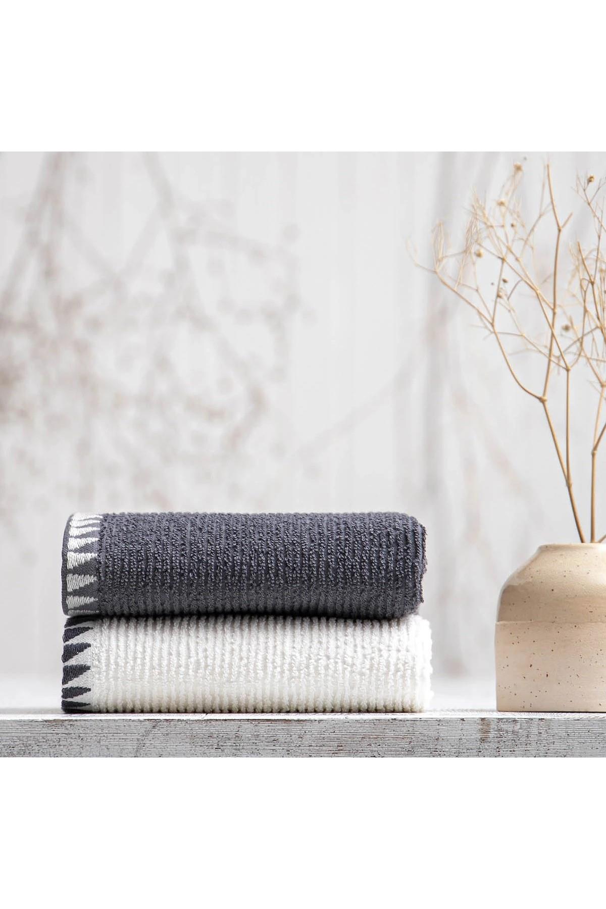 Green Black Vera 2'li Mutfak Havlusu Krem-Lacivert