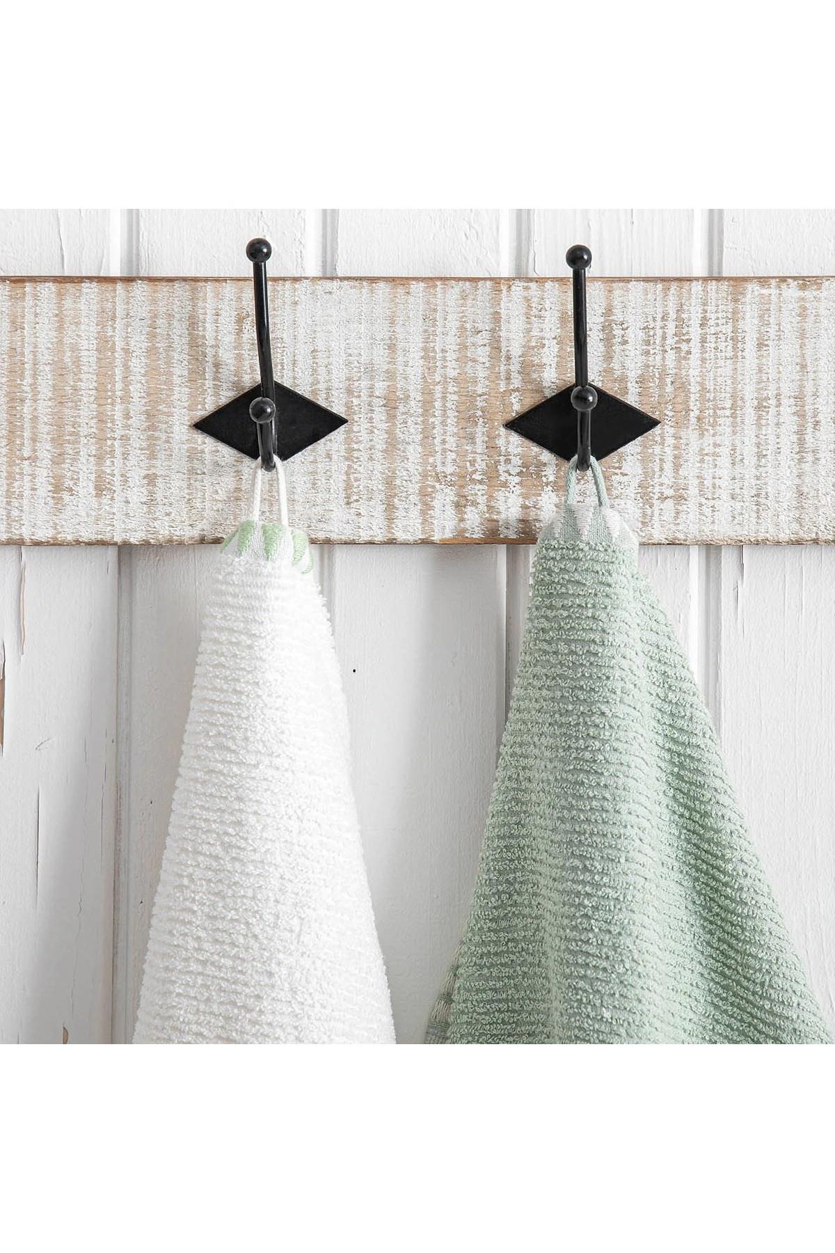 Green Black Vera 2'li Mutfak Havlusu Krem-Mint