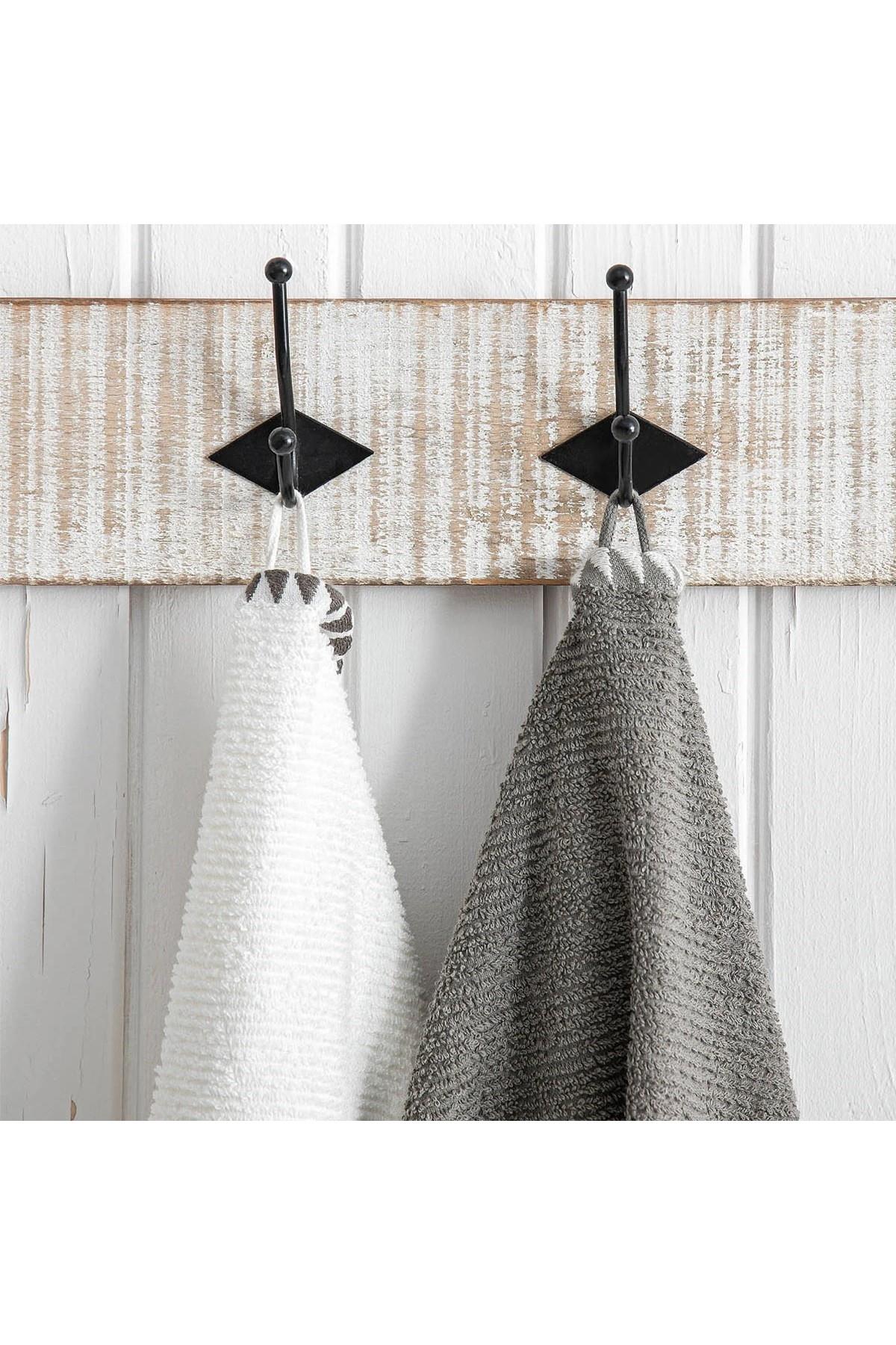 Green Black Vera 2'li Mutfak Havlusu Krem-Antrasit