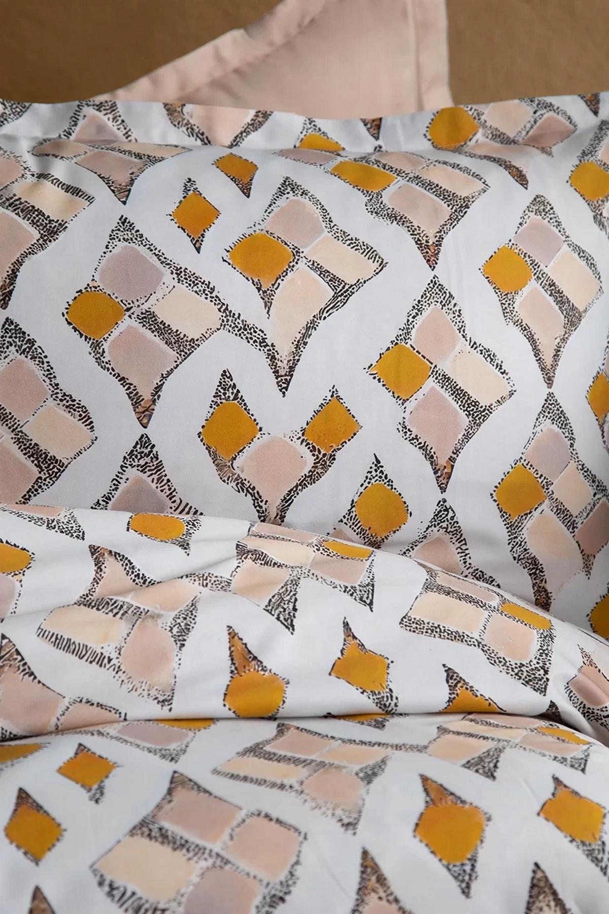 İssimo Crassa 210 TC (83 Tel) Dijital Pamuk Saten Çift Kişilik Nevresim Takımı