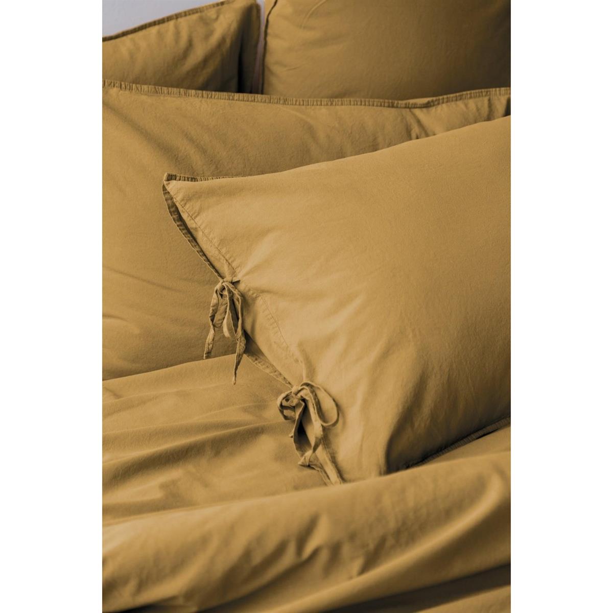 İssimo Savanna Mustard Yıkanmış %100 Pamuk Poplin Yatak Ortüsü 240*260 Cm