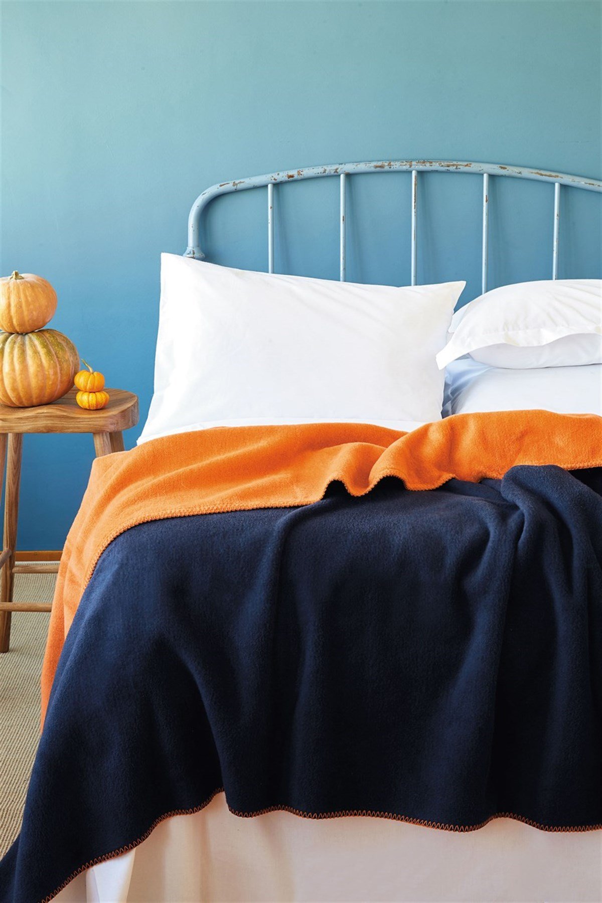 İssimo Simply Battaniye Lacivert-Turuncu 200*220