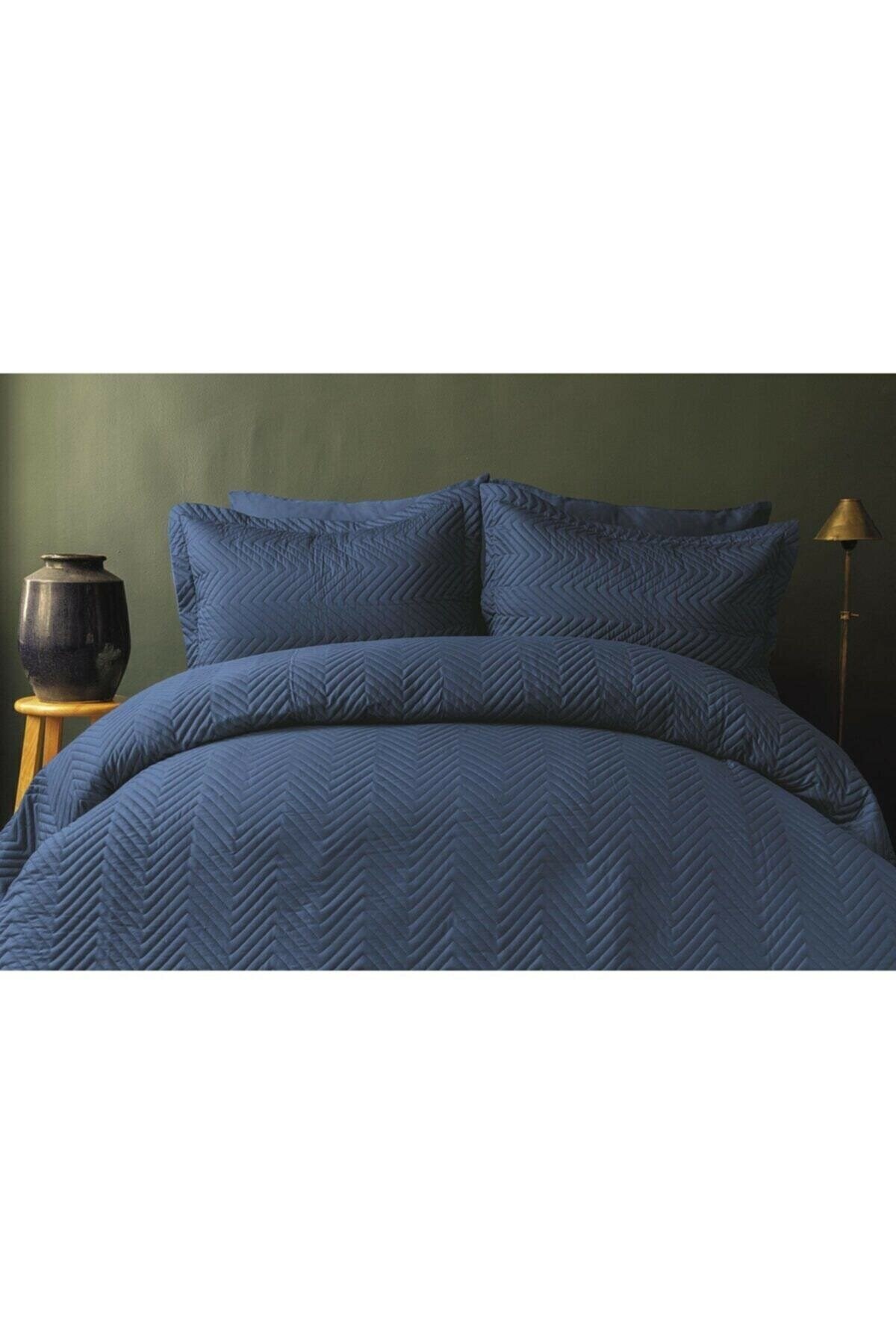 İssimo Simply Yatak Örtüsü Seti Çk Lacivert