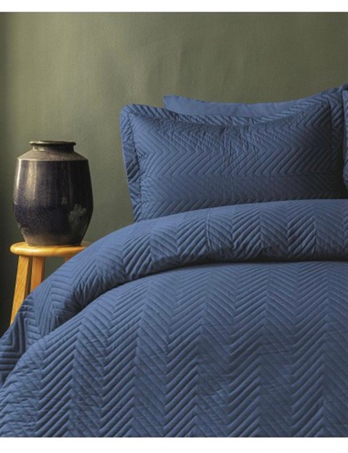 İssimo Simply Yatak Örtüsü Seti Tek Kişilik Lacivert