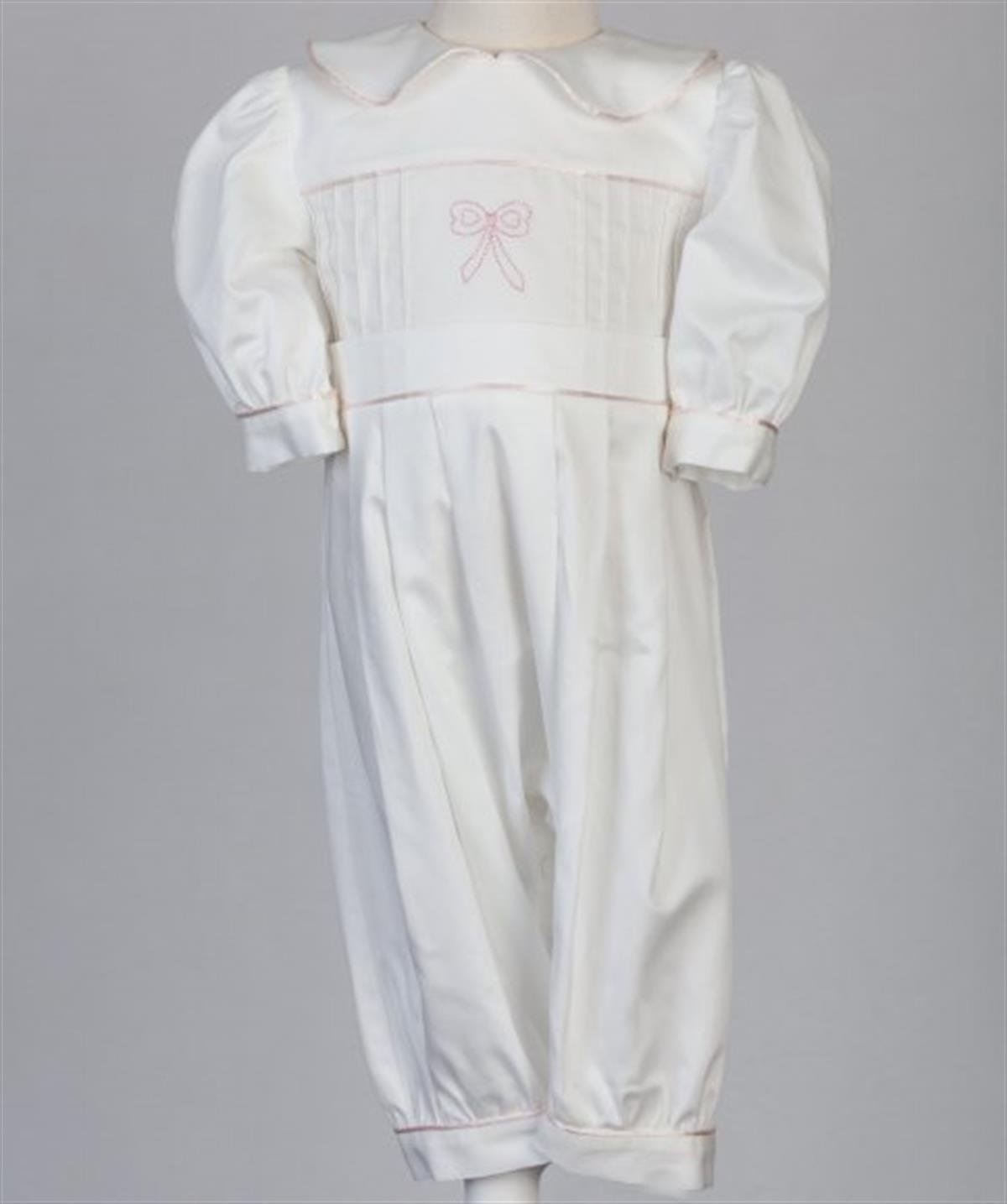 Mede Kids Fiyonk Nakışlı Tulum Pembe Nakışlı