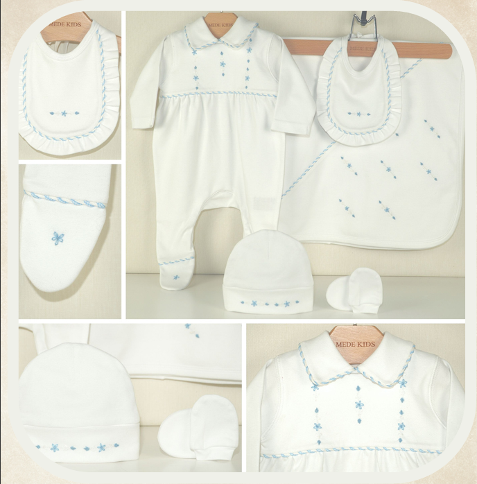 Mede Kids Yıldız Yolu 5'li Set Beyaz-Sarı 0-3 Ay