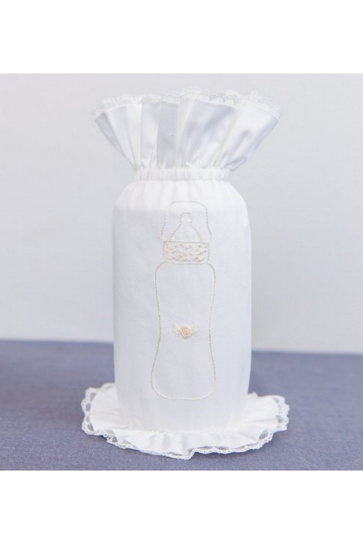 Medekids Nakışlı Biberonluk Ekru-Ekru