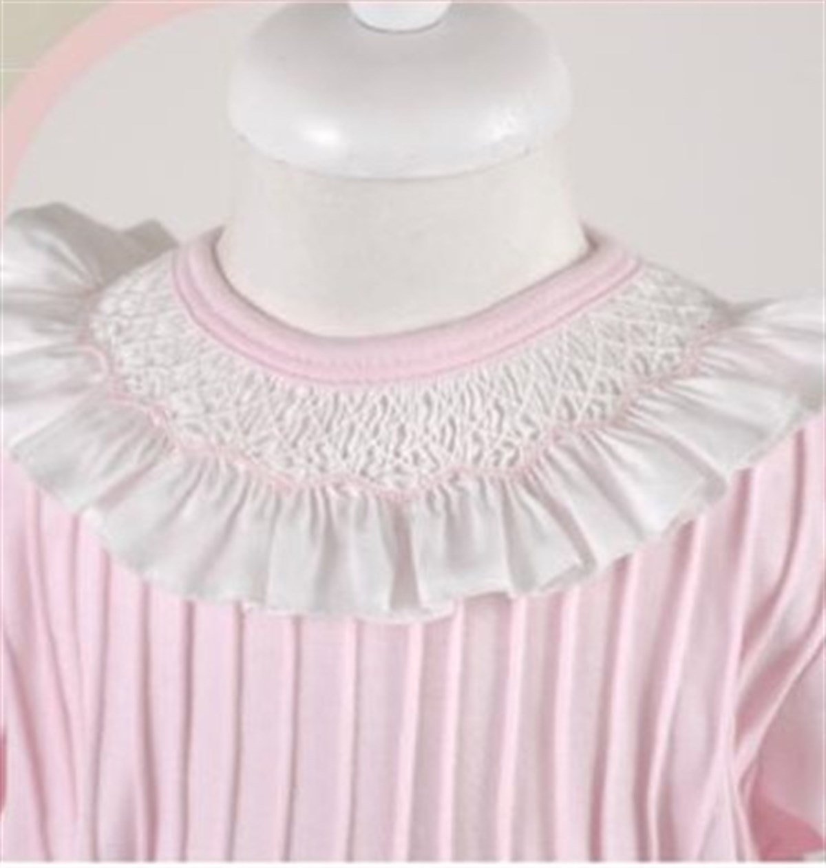 Medekids Pliting Yaka Ayaklı Tulum Pembe 0-3 Ay