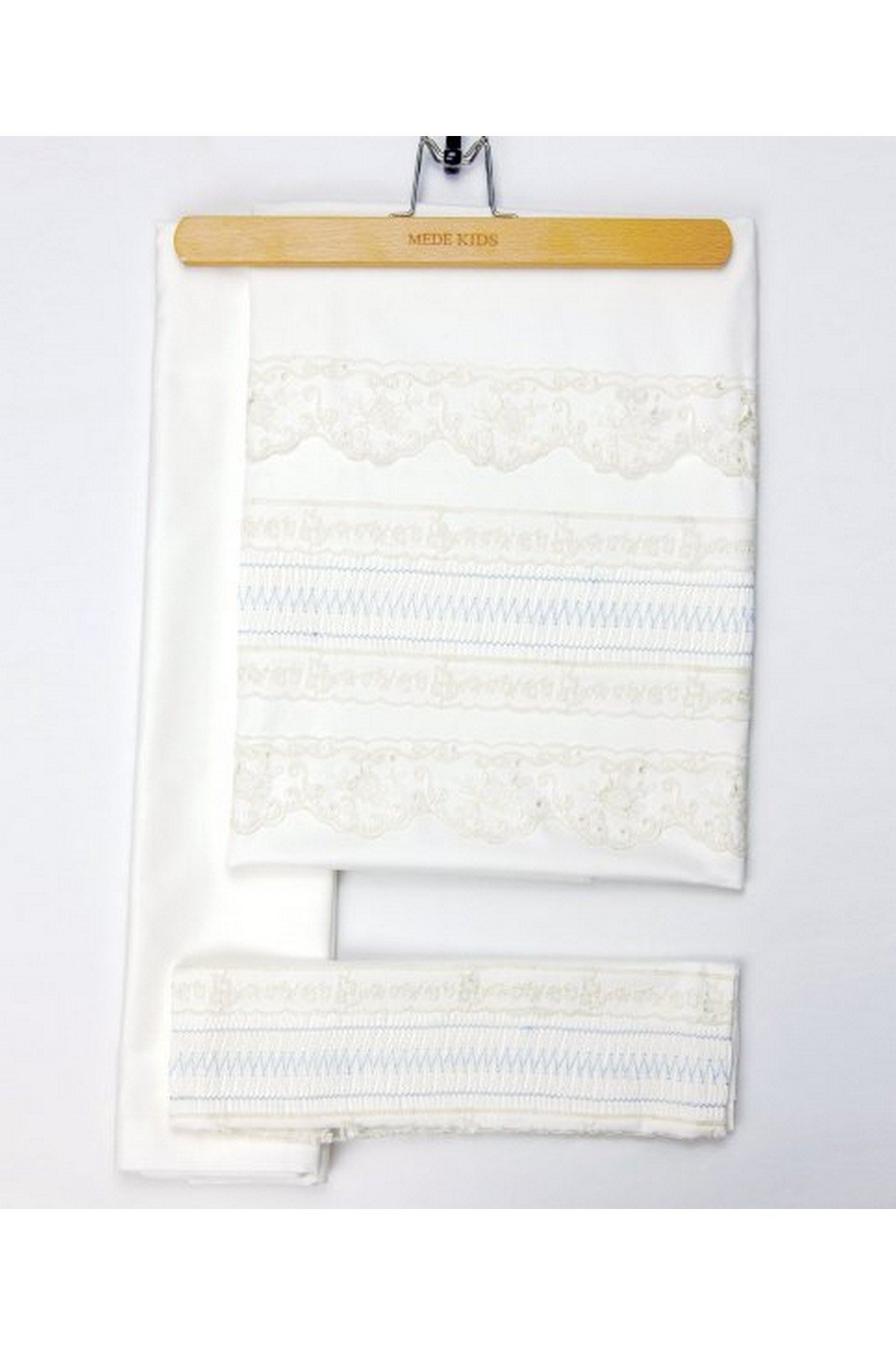 Medekids Plitingli Nevresim Takımı Ekru-Ekru 80*120 Cm