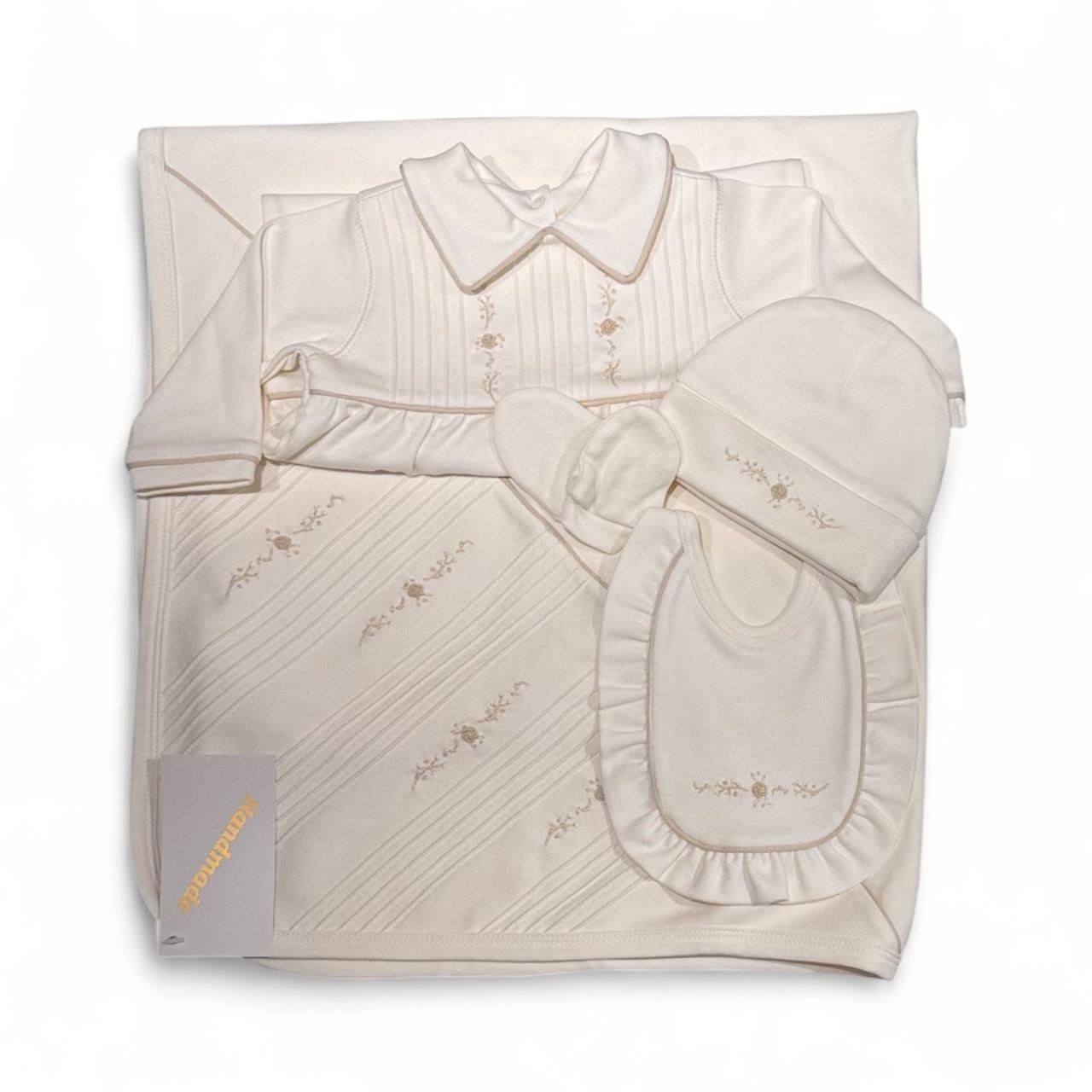 Medekids Su Yolu 5'li Set Krem & Bej 0-3 Ay